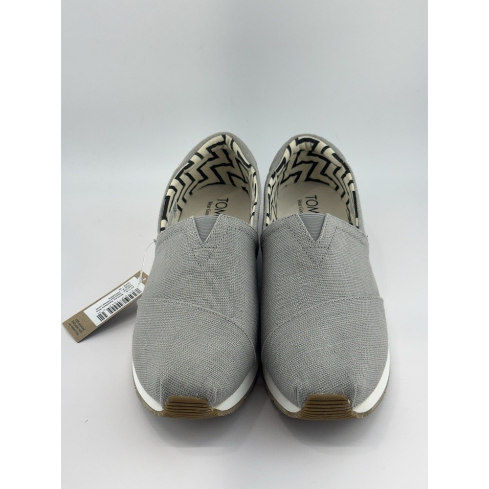 Toms Resident Plus Women's Size 10 Gray Canvas Slip In Casual Shoes New in Box - Picture 3 of 9